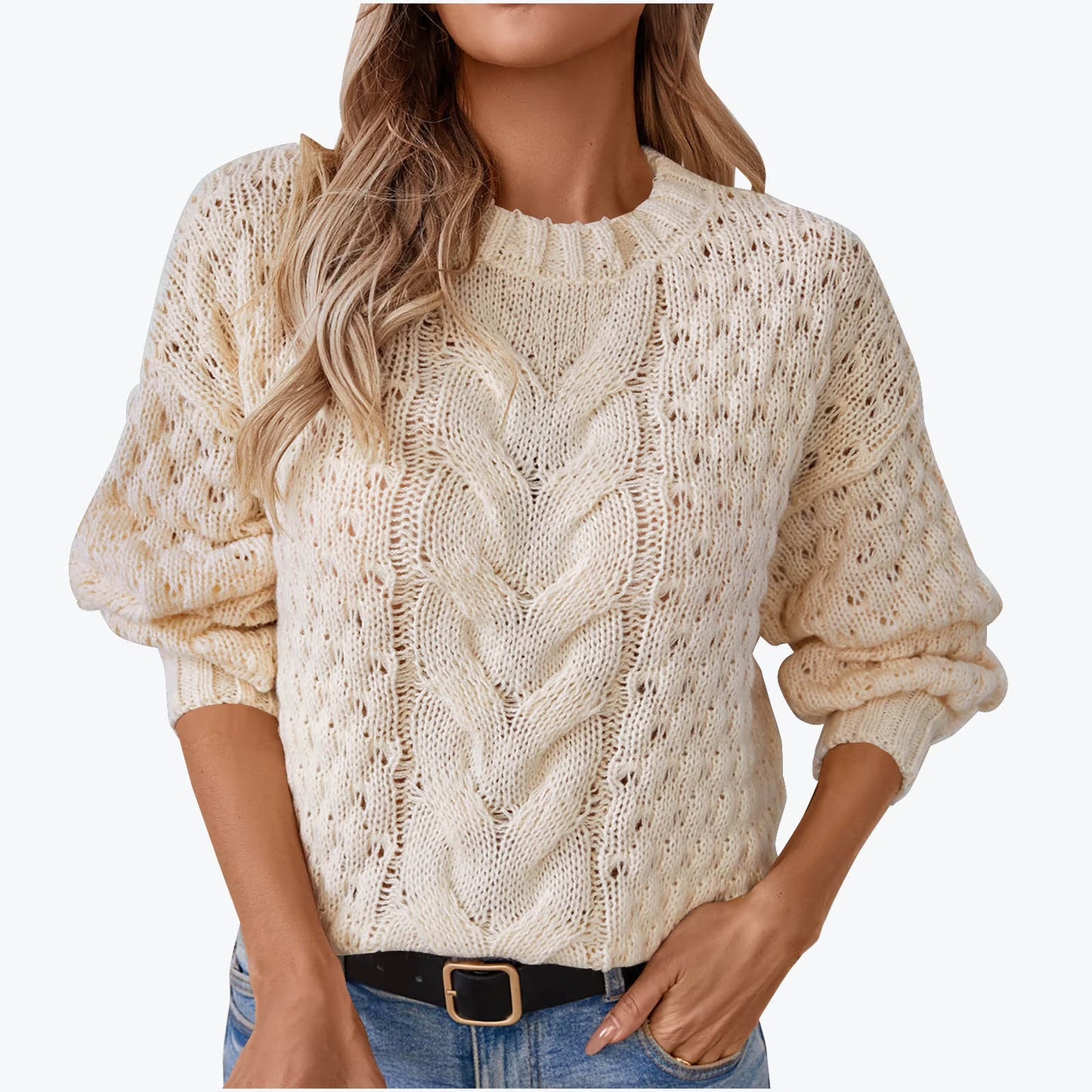 Women's Oversized Hollow Out Knitted Sweater