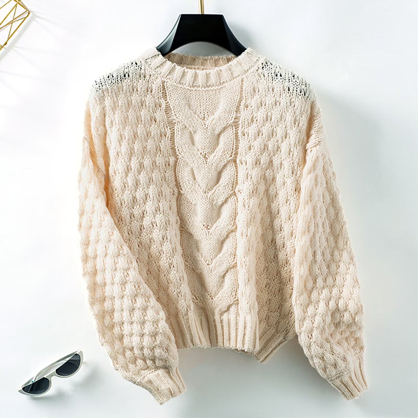 Women's Oversized Hollow Out Knitted Sweater