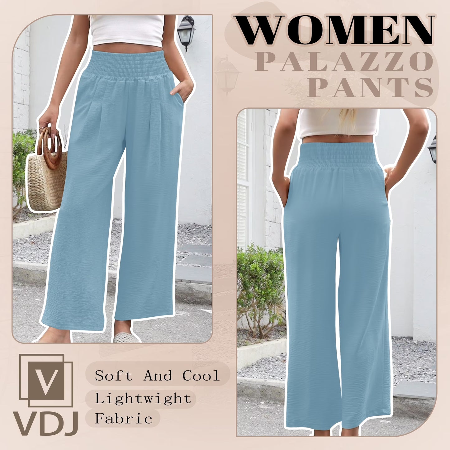 Women's Boho Wide Leg Beach Pants