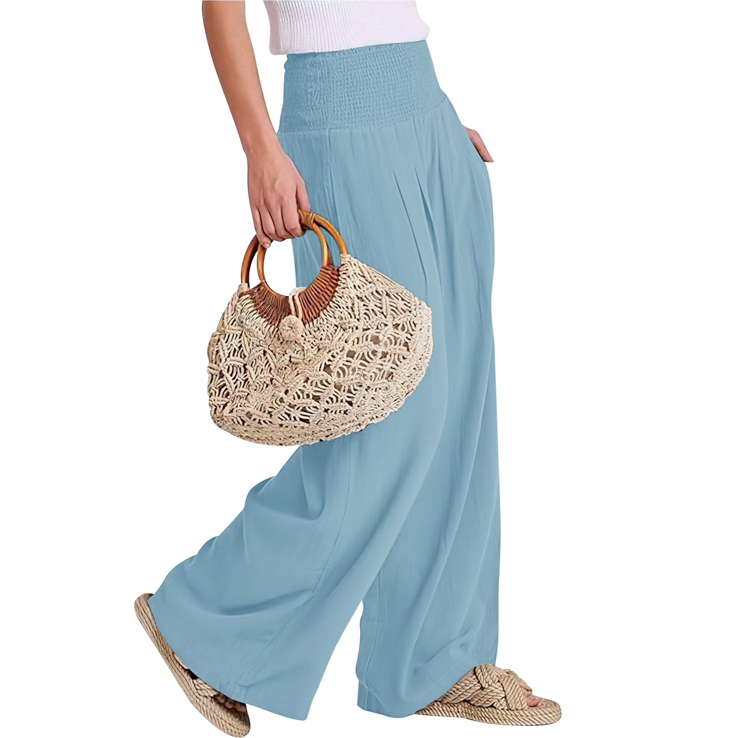Women's Boho Wide Leg Beach Pants