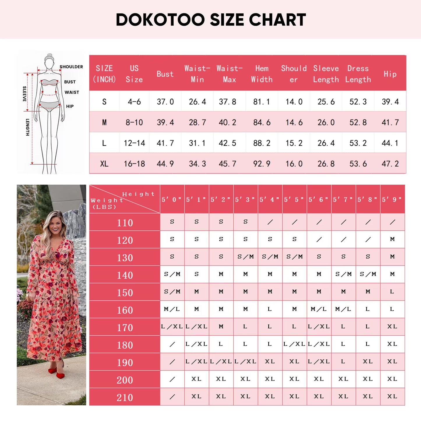 Women's Floral Deep V-Neck Maxi Dress