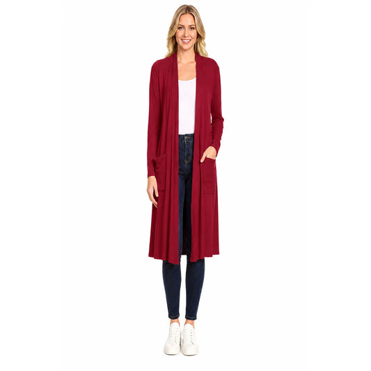 Women's Casual Long Cardigan with Pockets