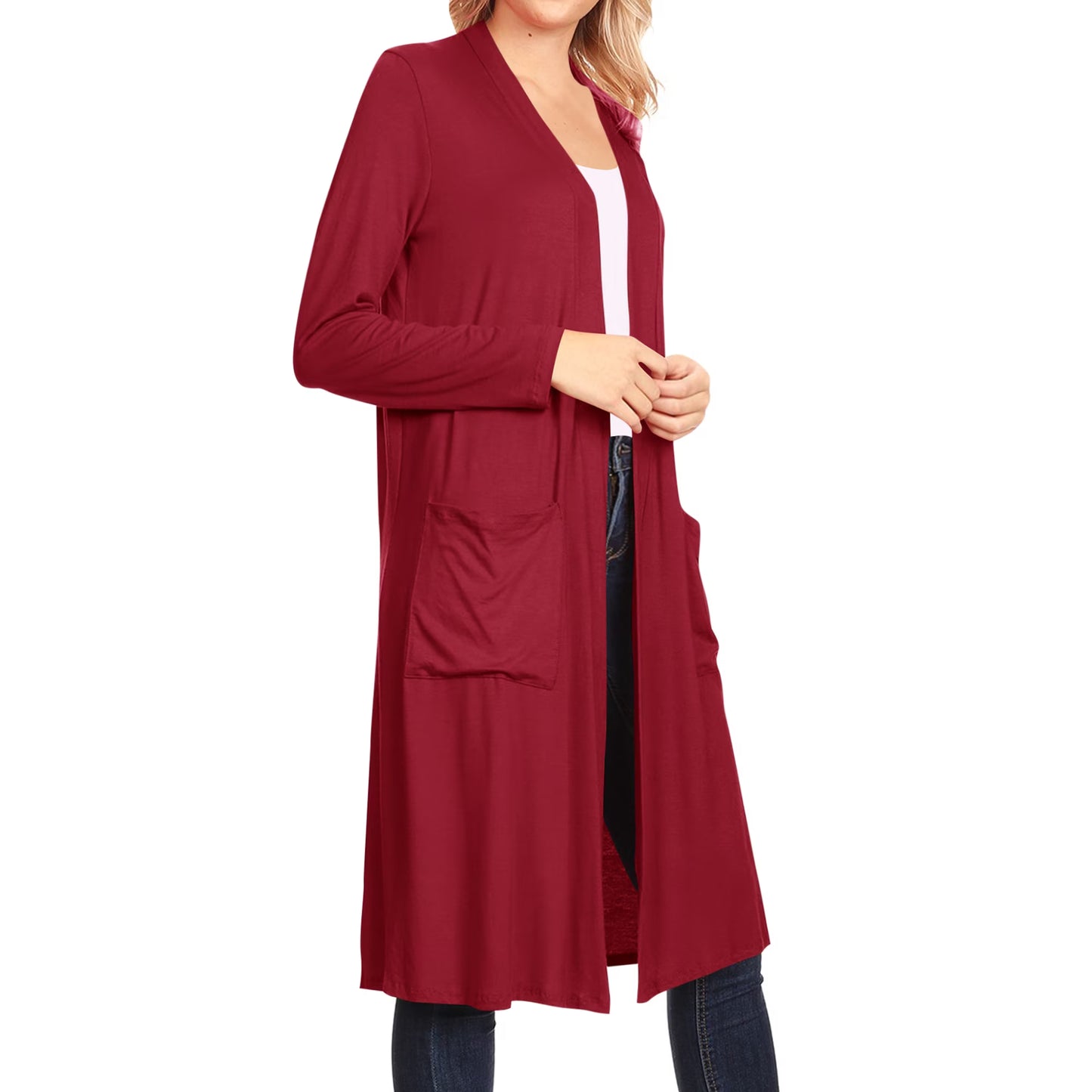 Women's Casual Long Cardigan with Pockets