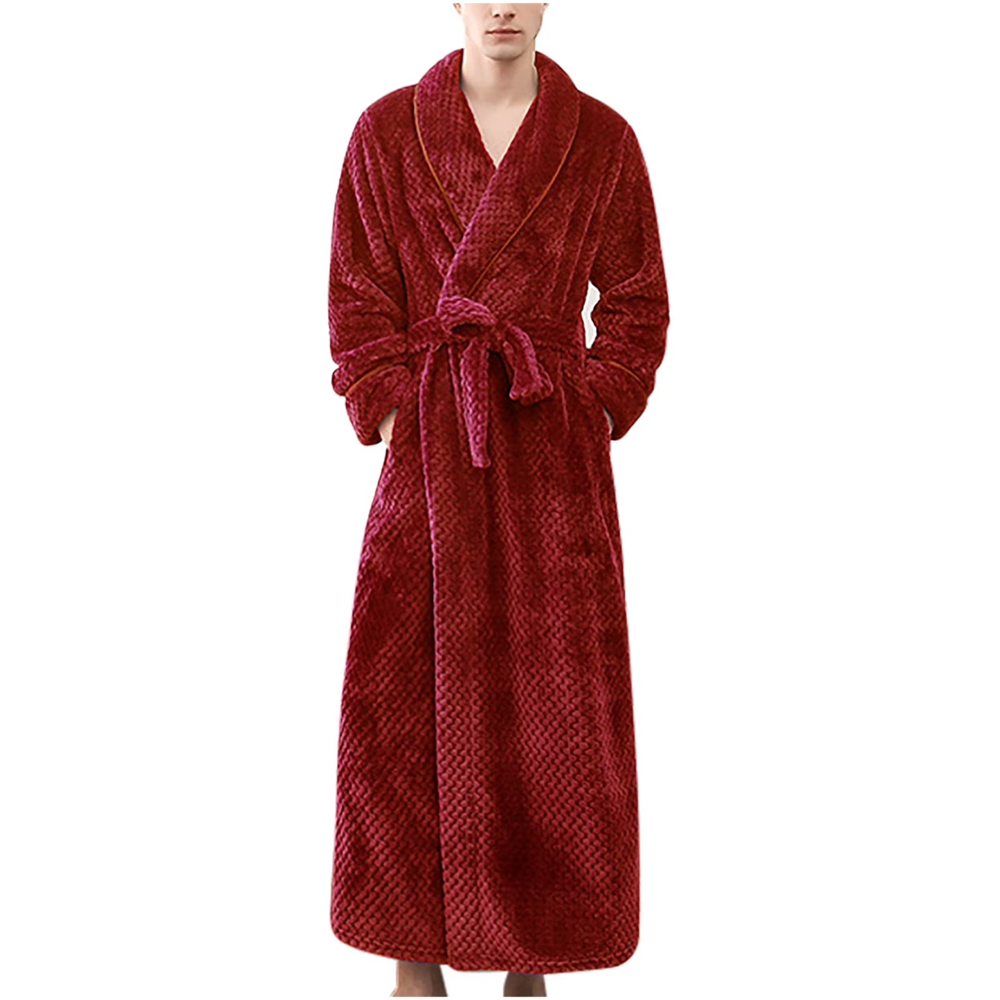 Long Plush Fleece Bathrobe